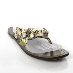Marc Jacobs Brown Leather Open-Toe Flip flops 9